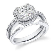 1.51 Ct. Princess Cut Diamond Engagement Set E, VS1 (GIA Certified)