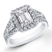 3.33 Ct. Emerald Cut Diamond Engagement Ring G, SI1 (GIA Certified)