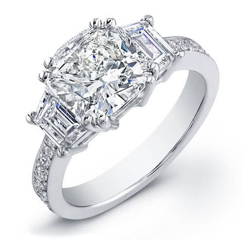 2.01 Ct. Cushion Cut Diamond Engagement Ring E, VS2 (GIA certified)