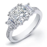 3.26 Ct. Cushion Cut Diamond Engagement Ring G, SI1 (GIA certified)