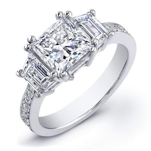 1.87 Ct. Princess Cut Diamond Engagement Ring F, VS1 (GIA certified)