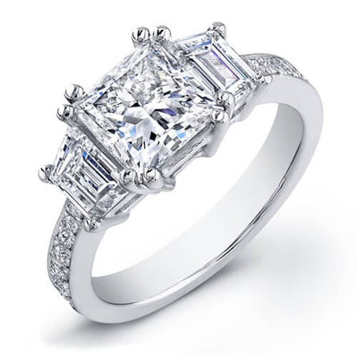 2.06 Ct. Princess Cut Diamond Engagement Ring H, SI1 (GIA certified)