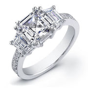 2.11 Ct. Asscher Cut Diamond Engagement Ring G, VVS2 (GIA certified)