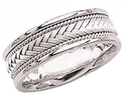 Two Tone Hand Made Wedding Ring for Men & Women