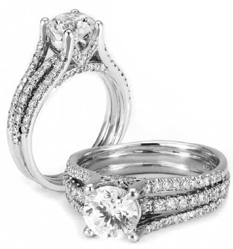 2.50 Ct. Round Cut Diamond Engagement Ring D, SI2