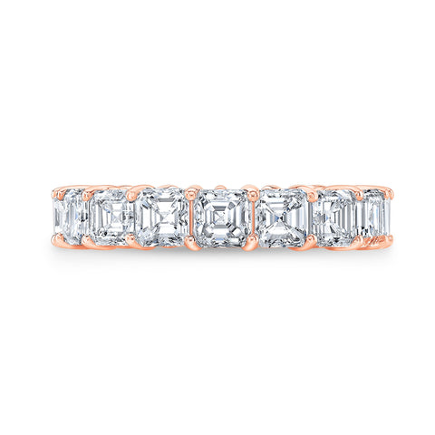 4.00 Ct. Asscher Cut Diamond Eternity Band F-G Color VS1 Clarity