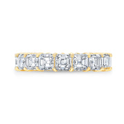 4.00 Ct. Asscher Cut Diamond Eternity Band F-G Color VS1 Clarity