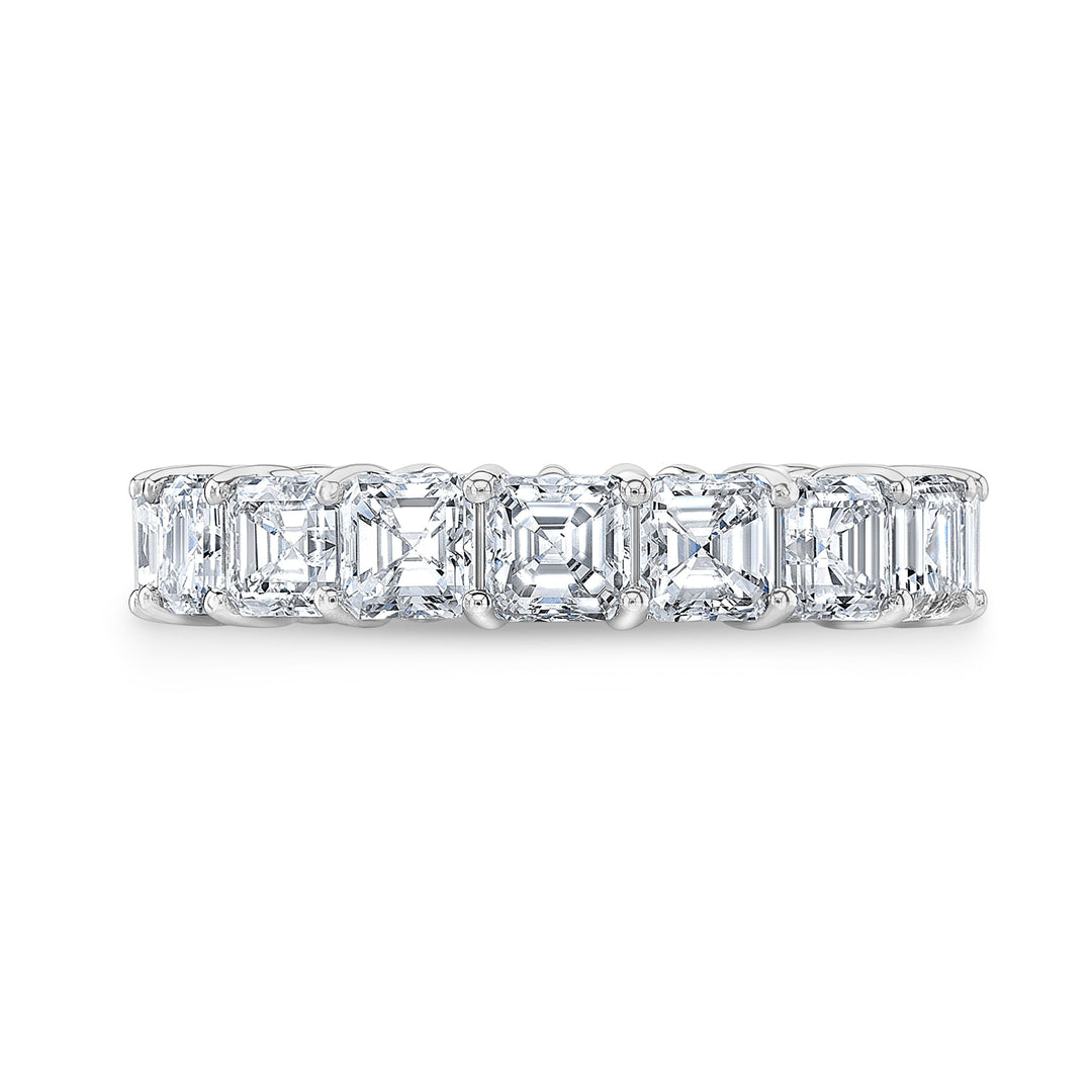 Asscher Cut Eternity Band Front View
