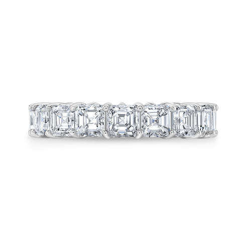 Asscher Cut Eternity Band Front View