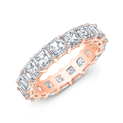 Asscher Eternity Ring Rose Profile