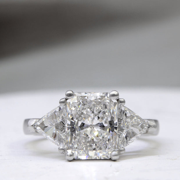 3 Stone Radiant Cut Engagement Rings