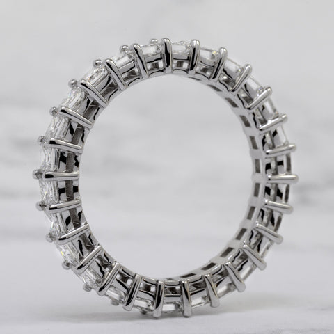 Princess Cut Eternity Band Side View