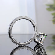 2.80 Ct. Cushion Cut Engagement Ring Set G Color SI1 GIA Certified