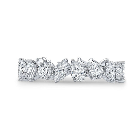 Multi Shape Diamond Eternity Band Front View