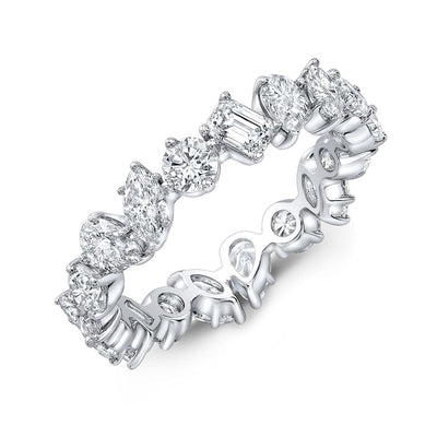 3 Carat Multi Shape Diamond Eternity Band