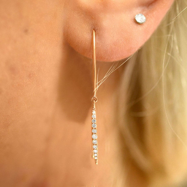 Paris Diamond Hanging Earrings