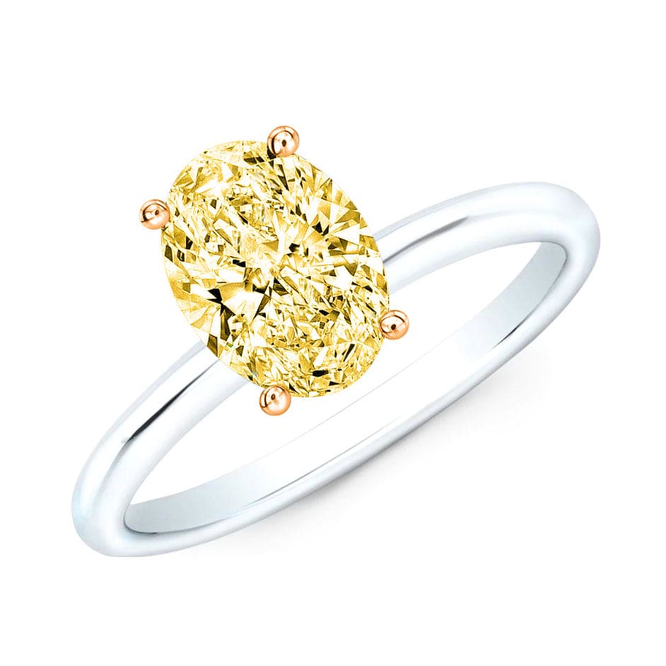 Yellow oval engagement ring
