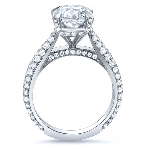 Pave engagement ring profile