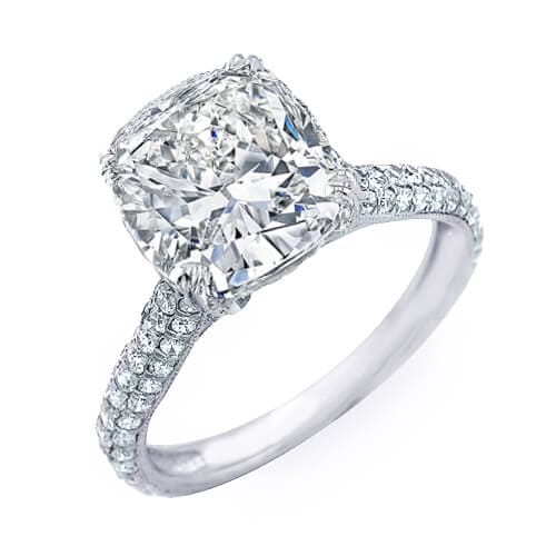 6.06 Ct. Cushion Cut Diamond Ring G, SI1