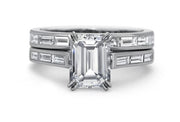 Emerald Cut Engagement Ring with Baguettes