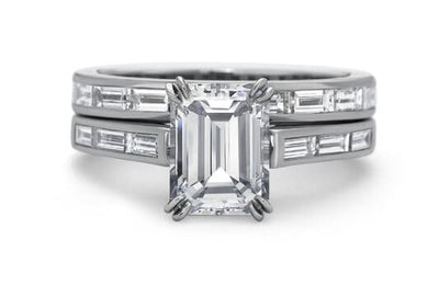 3.20 Ct. Emerald Cut Diamond Ring G, VS2 (GIA Certified)