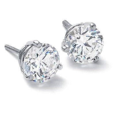 0.60 Ct. Martini Style Round Brilliant Cut Diamond Stud Earrings