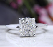 2.50 Ct. Cushion Cut Solitaire Ring H Color VS2 GIA Certified