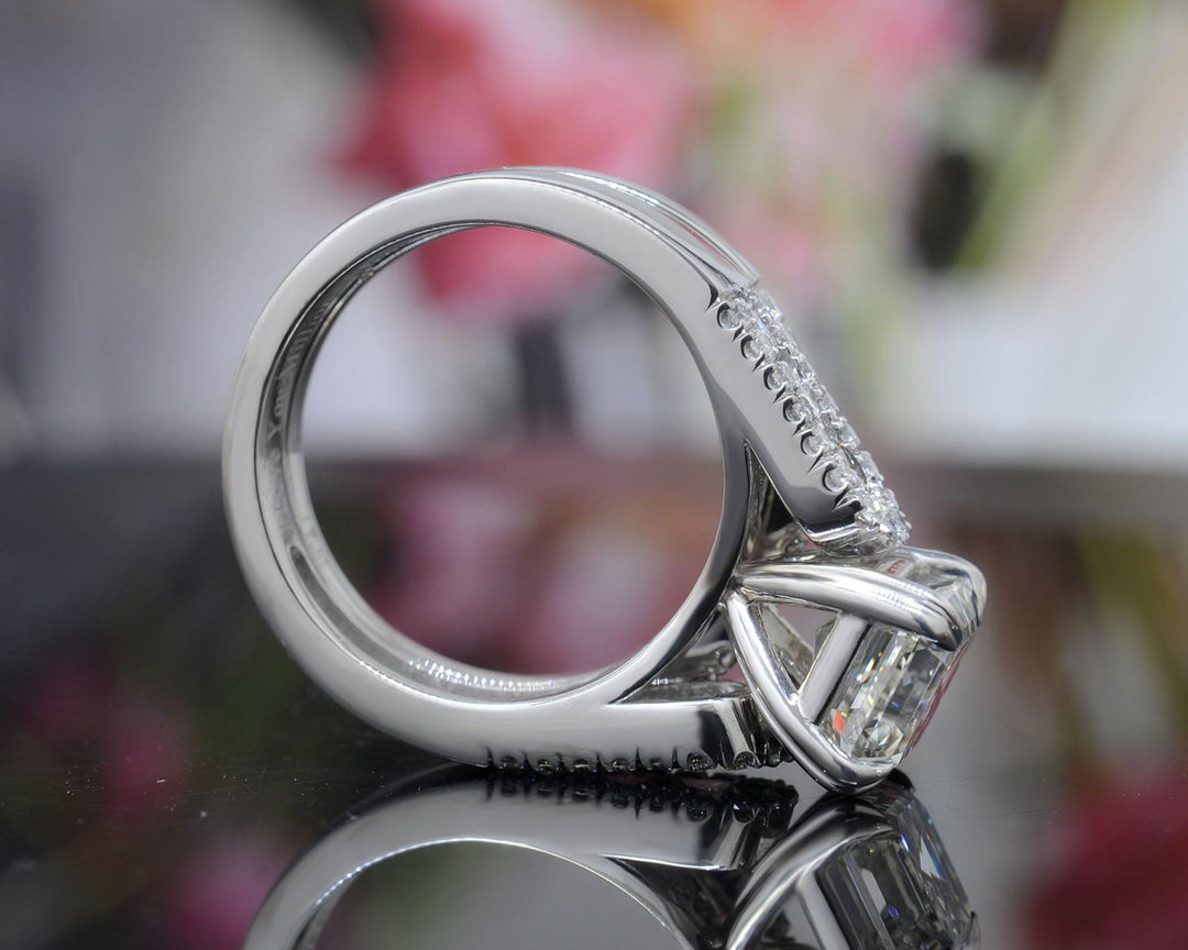 1.95 Ct. Asscher Cut Engagement Ring Set G Color VS1 GIA Certified