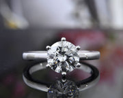 5.00 Ct. Round Cut Solitaire Engagement Ring Set F Color SI2 GIA Certified