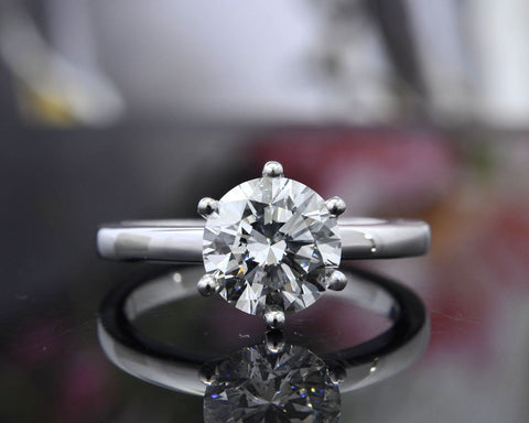 5.00 Ct. Round Cut Solitaire Engagement Ring Set F Color SI2 GIA Certified