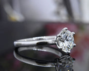 5.00 Ct. Round Cut Solitaire Engagement Ring Set F Color SI2 GIA Certified