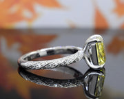 3.00 Ct. Canary Fancy Yellow Radiant Cut Engagement Ring VS1 GIA Certified