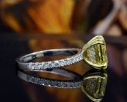 Yellow Radiant Engagement Ring Side View