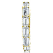 Stackable Baguette Diamond Eternity Band Yellow Gold
