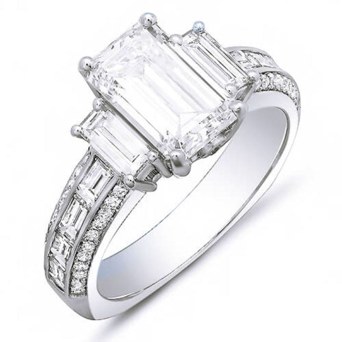  emerald cut diamond ring