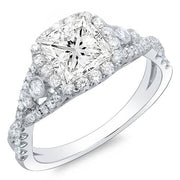 Princess Cut Twist Shank Engagement Ring