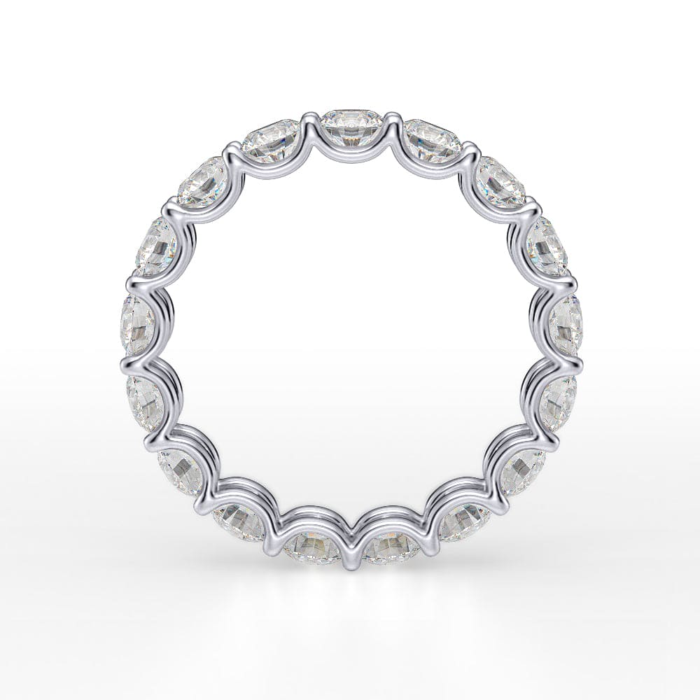 3.0 Ct. U-setting Eternity Diamond Band With Round Cut Diamonds, Shared Prong