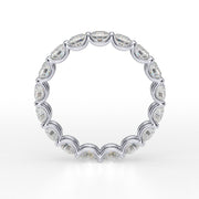 3.0 Ct. U-setting Eternity Diamond Band With Round Cut Diamonds, Shared Prong