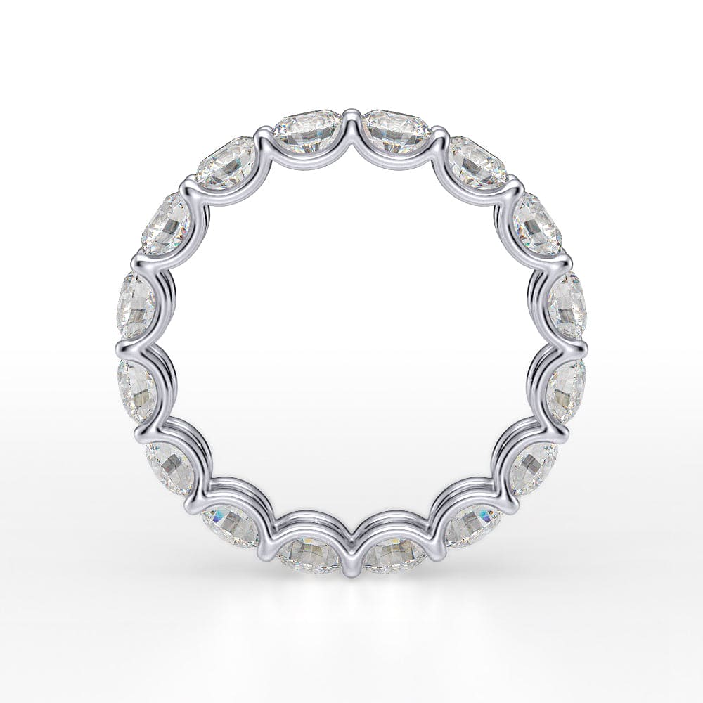 4.0 Ct.  U-Setting Round Brilliant Diamond Eternity Ring