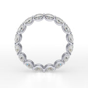 4.0 Ct.  U-Setting Round Brilliant Diamond Eternity Ring