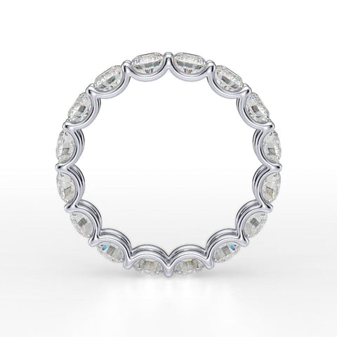 4.0 Ct.  U-Setting Round Brilliant Diamond Eternity Ring