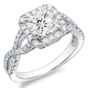 Princess Cut Twisted Engagement Ring