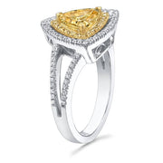 1.56 Ct. Canary Fancy Yellow Diamond Engagement Ring