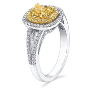 2.07 Ct. Canary Fancy Yellow Cushion Cut Diamond Engagement Ring (GIA Certified)