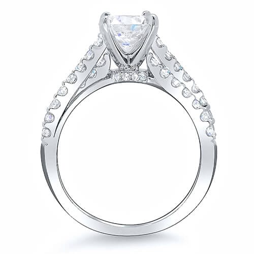 Twisted Split Shank Engagement Ring Side Profile