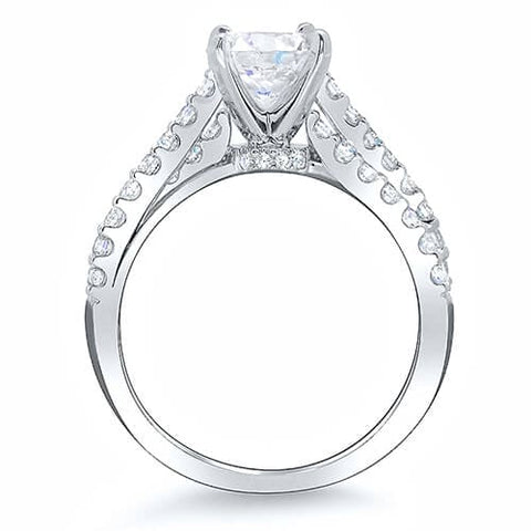 3.62 Ct. Round Cut Cross Over Split Shank Diamond Engagement Ring G,SI1 EGL