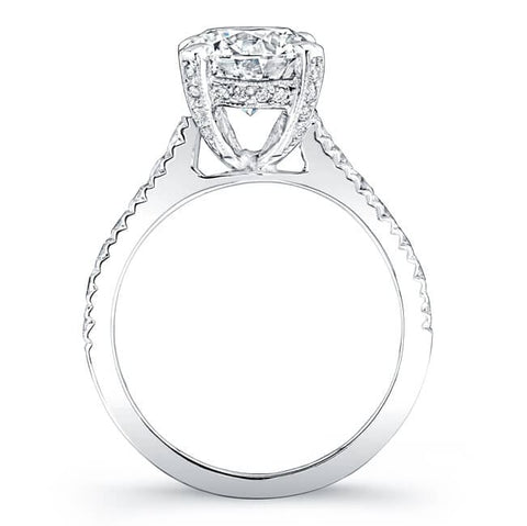 Hidden Halo Asscher Engagement Rings Side Profile