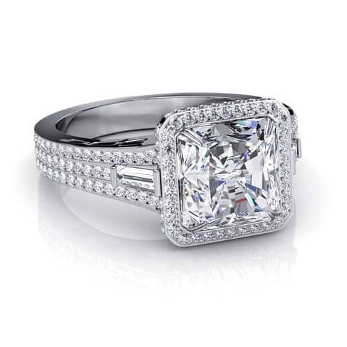 Radiant Cut Halo Engagement Rings