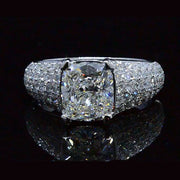 Cushion Cut Wide Shank Engagement Ring