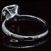 2.24 Ct. Cushion Cut Micro Pave Halo Round Diamond EngCushion Cut 3 Row Pave Halo Round Diamond Ring | 2.25 Carat H VS2 GIAagement Ring H, VS2 GIA